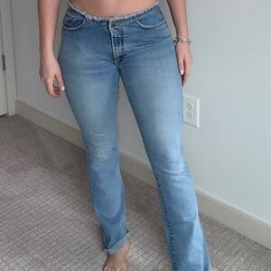 Vintage Parasuco Low-Rise Raw Hem Boocut Jeans Size 27